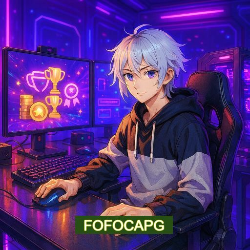 Imagem promocional do app oficial FOFOCAPG destacando a conveniência de jogar cassino online pelo celular ou navegador
