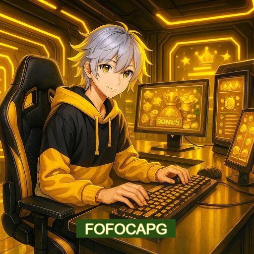 Imagem promocional do app oficial FOFOCAPG destacando a conveniência de jogar cassino online pelo celular ou navegador