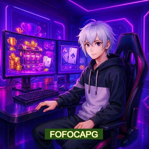 Imagem promocional do app oficial FOFOCAPG destacando a conveniência de jogar cassino online pelo celular ou navegador